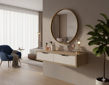 Coiffeuse de maquillage avec deux tiroirs – Arthurbois