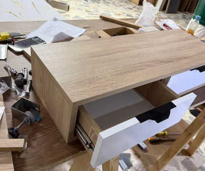 Coiffeuse de maquillage avec deux tiroirs – Arthurbois