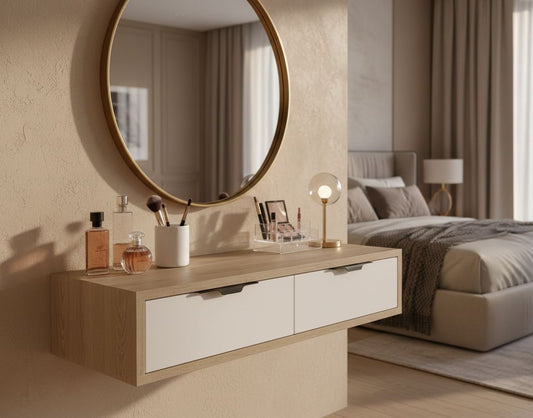 Coiffeuse de maquillage avec deux tiroirs – Arthurbois