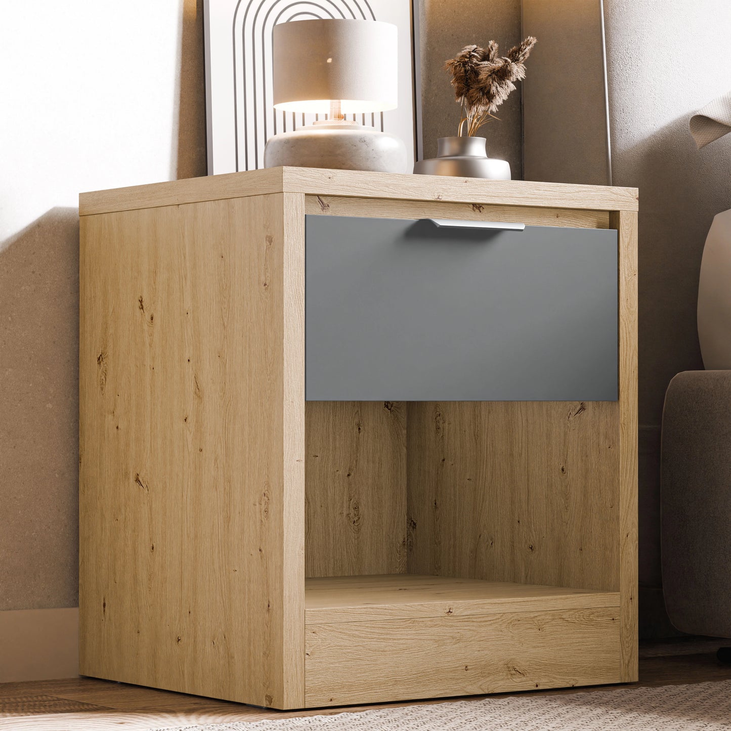 Table de chevet à 1 tiroir - Table de nuit