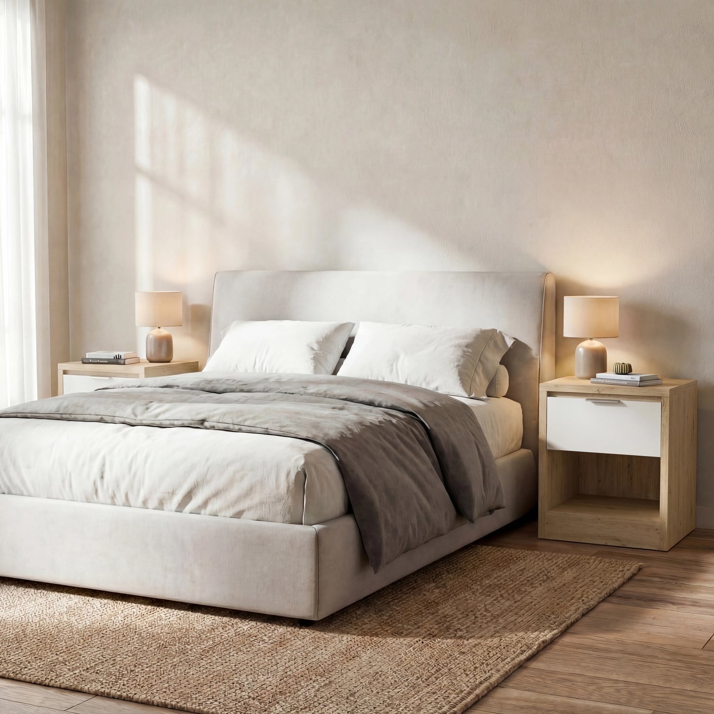 Table de chevet à 1 tiroir - Table de nuit