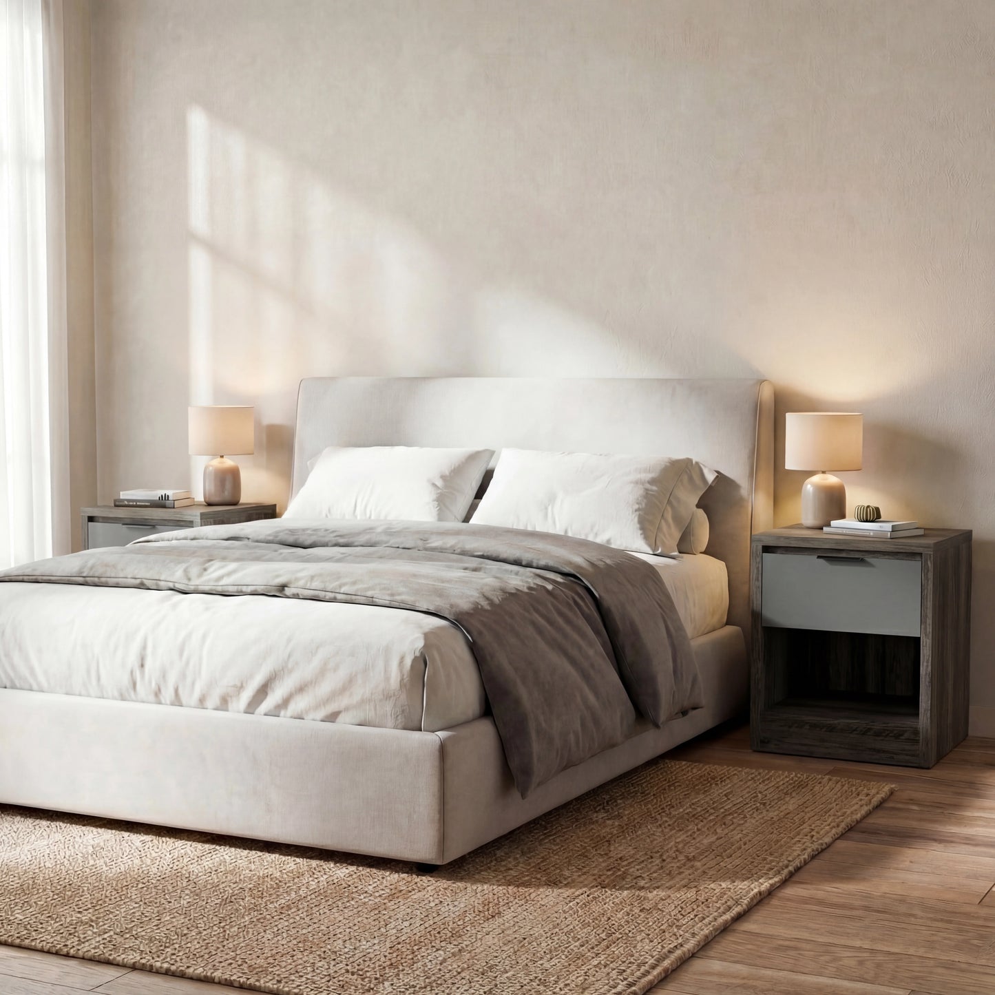 Table de chevet à 1 tiroir - Table de nuit